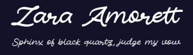 Zara Amorett by Letterhanna Type Foundry — Script Handwritten Font — thumbnail 2