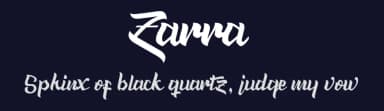 Zarra by Bykineks — Script Handwritten Font — thumbnail 2