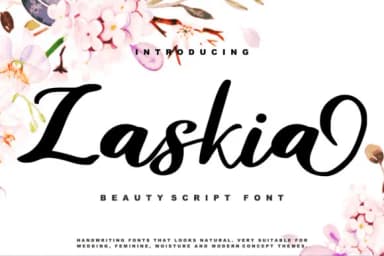 Zaskia Font by Vunira by Vunira — Script Handwritten Font — thumbnail 1