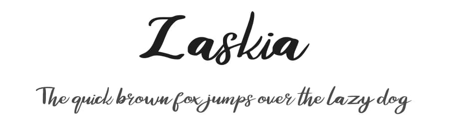 Zaskia by Vunira Design — Script Handwritten Font
