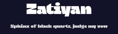 Zatiyan by Zarma Type Foundry — Sans Serif Font — thumbnail 2
