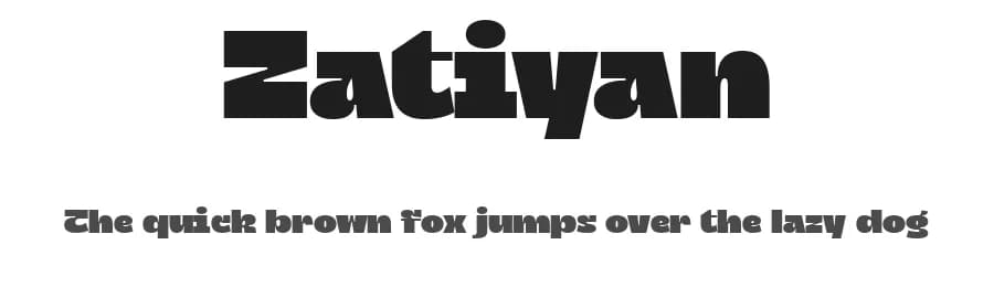 Zatiyan by Zarma Type Foundry — Sans Serif Font