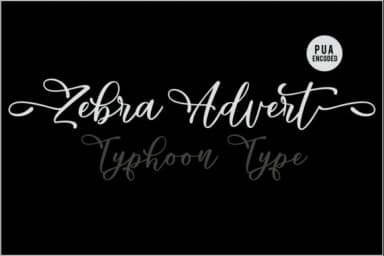 Zebra Advert Font by Typhoon Type™ — Script Handwritten Font — thumbnail 2