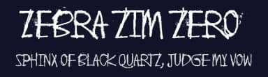 Zebra zim zero by Juha Korhonen — Script Handwritten Font — thumbnail 2