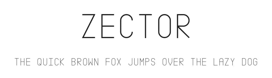 Zector by GGBotNet — Sans Serif Font