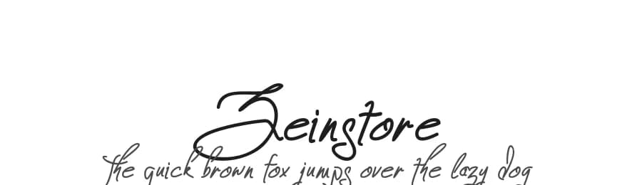 Zeinstore by Muhammad Akbar — Script Handwritten Font