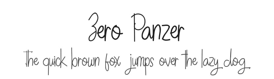 Zero Panzer by Sungi Creative — Script Handwritten Font