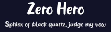 Zero Hero by Aditya Rezki Apriyadi — Script Handwritten Font — thumbnail 2