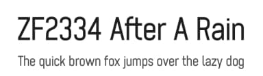 ZF2334 After A Rain by S. Z. — Sans Serif Font — thumbnail 1