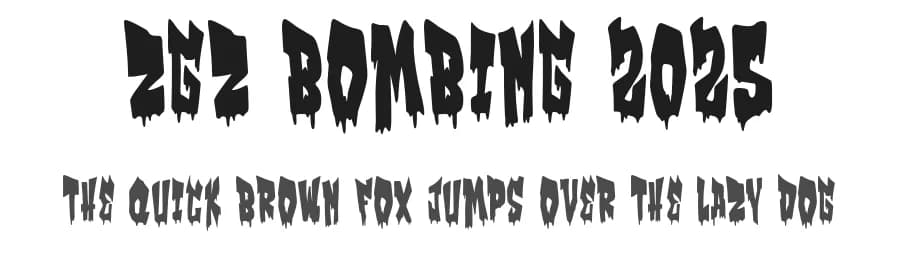 Zgz Bombing 2025 by Woodcutter — Script Handwritten Font