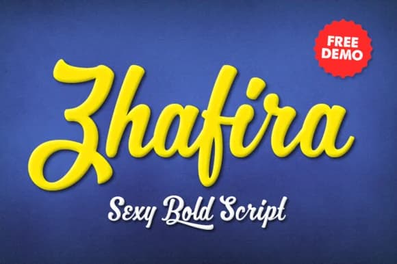 Zhafira Script Font by Mikrojihad Typefounder — Script Handwritten Font