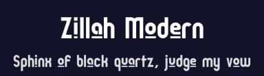 Zillah Modern by GemFonts / Typotheticals — Sans Serif Font — thumbnail 2