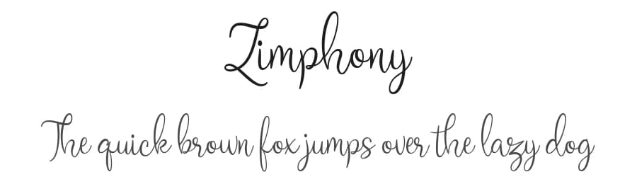 Zimphony by Almeera Studio — Script Handwritten Font