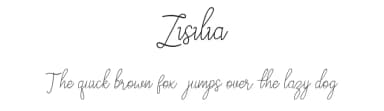 Zisilia by Eight template Studio — Script Handwritten Font — thumbnail 1