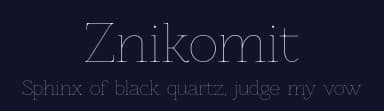 Znikomit by gluk — Serif Font — thumbnail 2