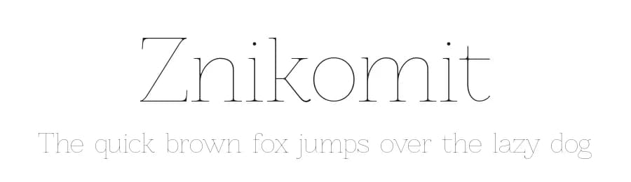 Znikomit by gluk — Serif Font