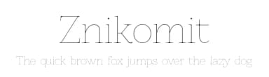 Znikomit by gluk — Serif Font — thumbnail 1