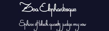 Zoa Elephantesque by Maelle.K | Thomas Boucherie — Script Handwritten Font — thumbnail 2