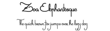 Zoa Elephantesque by Maelle.K | Thomas Boucherie — Script Handwritten Font — thumbnail 1