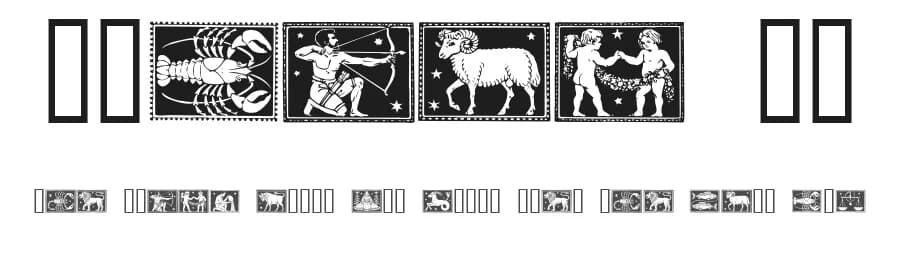 Zodiac 01 by Listemageren — Dingbats Font
