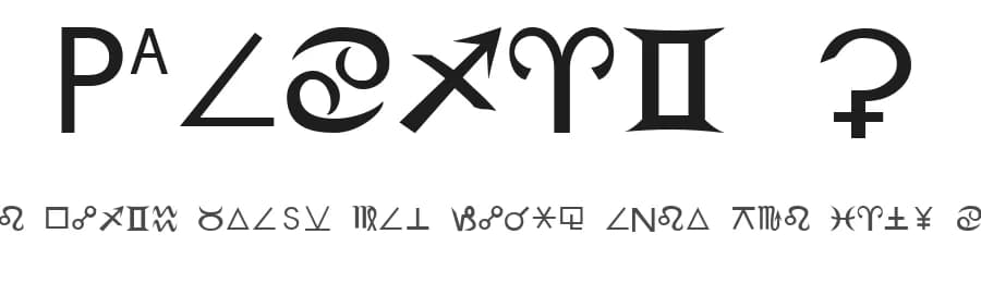 Zodiac S — Dingbats Font