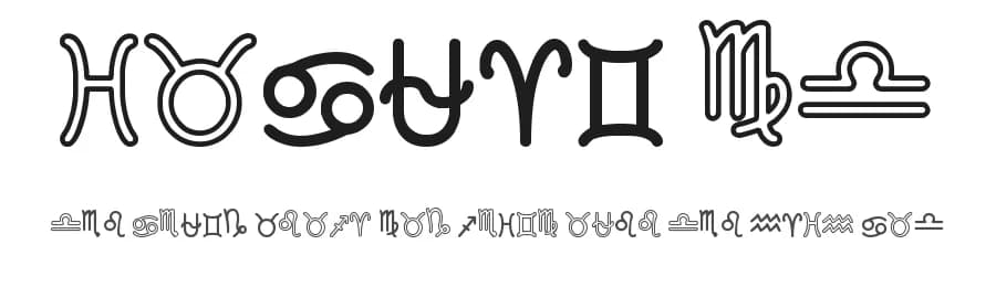 Zodiac St by Southype — Dingbats Font