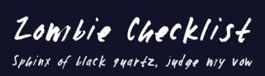 Zombie Checklist by Xerographer Fonts — Script Handwritten Font — thumbnail 2