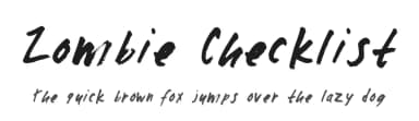 Zombie Checklist by Xerographer Fonts — Script Handwritten Font — thumbnail 1