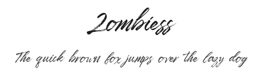 Zombiess by YonType Studio — Script Handwritten Font