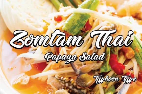 Zomtam Thai Font by Typhoon Type™ — Script Handwritten Font
