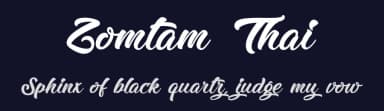 Zomtam Thai by Typhoon Type - Suthi Srisopha — Script Handwritten Font — thumbnail 2