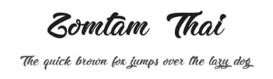 Zomtam Thai by Typhoon Type - Suthi Srisopha — Script Handwritten Font — thumbnail 1