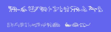 Zoo Woodcuts M by Manfred Klein — Dingbats Font — thumbnail 3