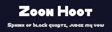 Zoon Hoot by Chequered Ink — Sans Serif Font — thumbnail 2