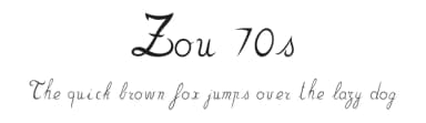 Zou 70s by Herve — Script Handwritten Font — thumbnail 1