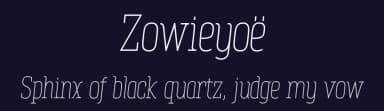 Zowieyoë by Tup Wanders — Sans Serif Font — thumbnail 2