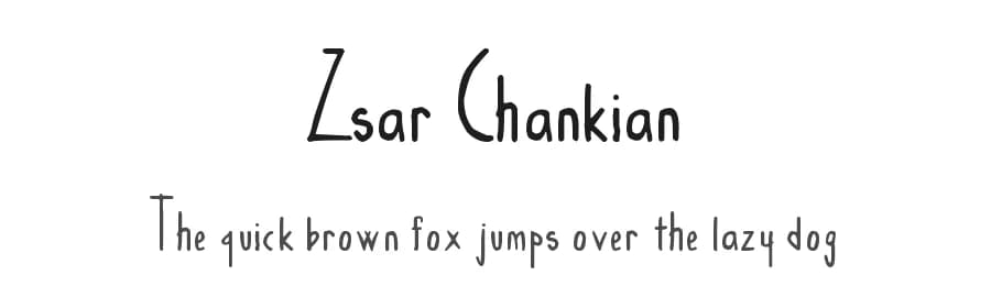 Zsar Chankian by Zsar Chankian — Script Handwritten Font