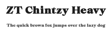 ZT Chintzy Heavy by Zelow Type — Serif Font — thumbnail 1