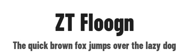 ZT Floogn by Zelow Type — Sans Serif Font