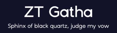 ZT Gatha by Zelow Type — Sans Serif Font — thumbnail 2