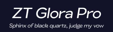 ZT Glora Pro by Zelow Type — Sans Serif Font — thumbnail 2