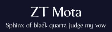 ZT Mota by Zelow Type — Sans Serif Font — thumbnail 2