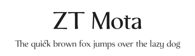 ZT Mota by Zelow Type — Sans Serif Font