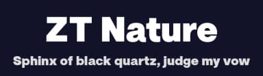 ZT Nature by Zelow Type — Sans Serif Font — thumbnail 2