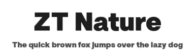 ZT Nature by Zelow Type — Sans Serif Font — thumbnail 1