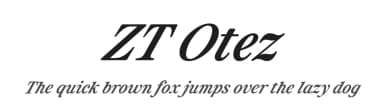 ZT Otez by Zelow Type — Serif Font — thumbnail 1