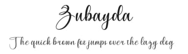 Zubayda by mightype — Script Handwritten Font — thumbnail 1