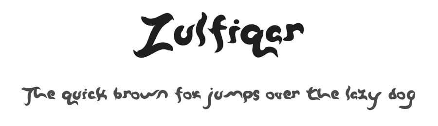 Zulfiqar by setyaisiam _type — Script Handwritten Font