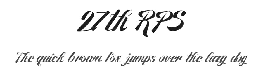 27th RPS by Melisa Gunawan — Script Handwritten Font