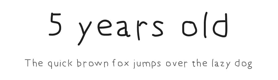 5 years old by Peax Webdesign — Script Handwritten Font